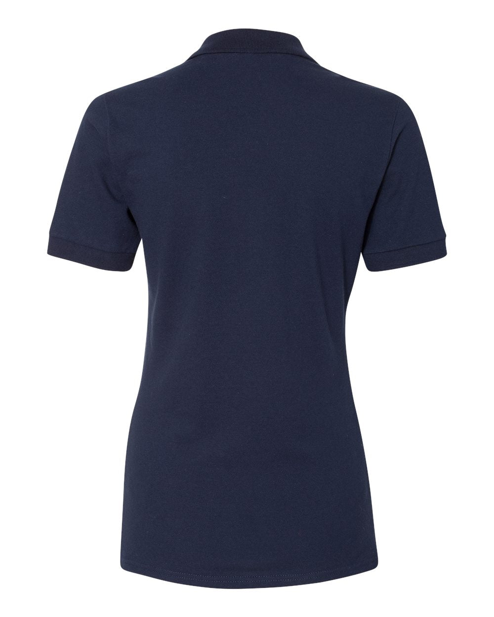 Women's 100% Ring-Spun Cotton Piqué Polo - Back - B54435653 - J. Navy
