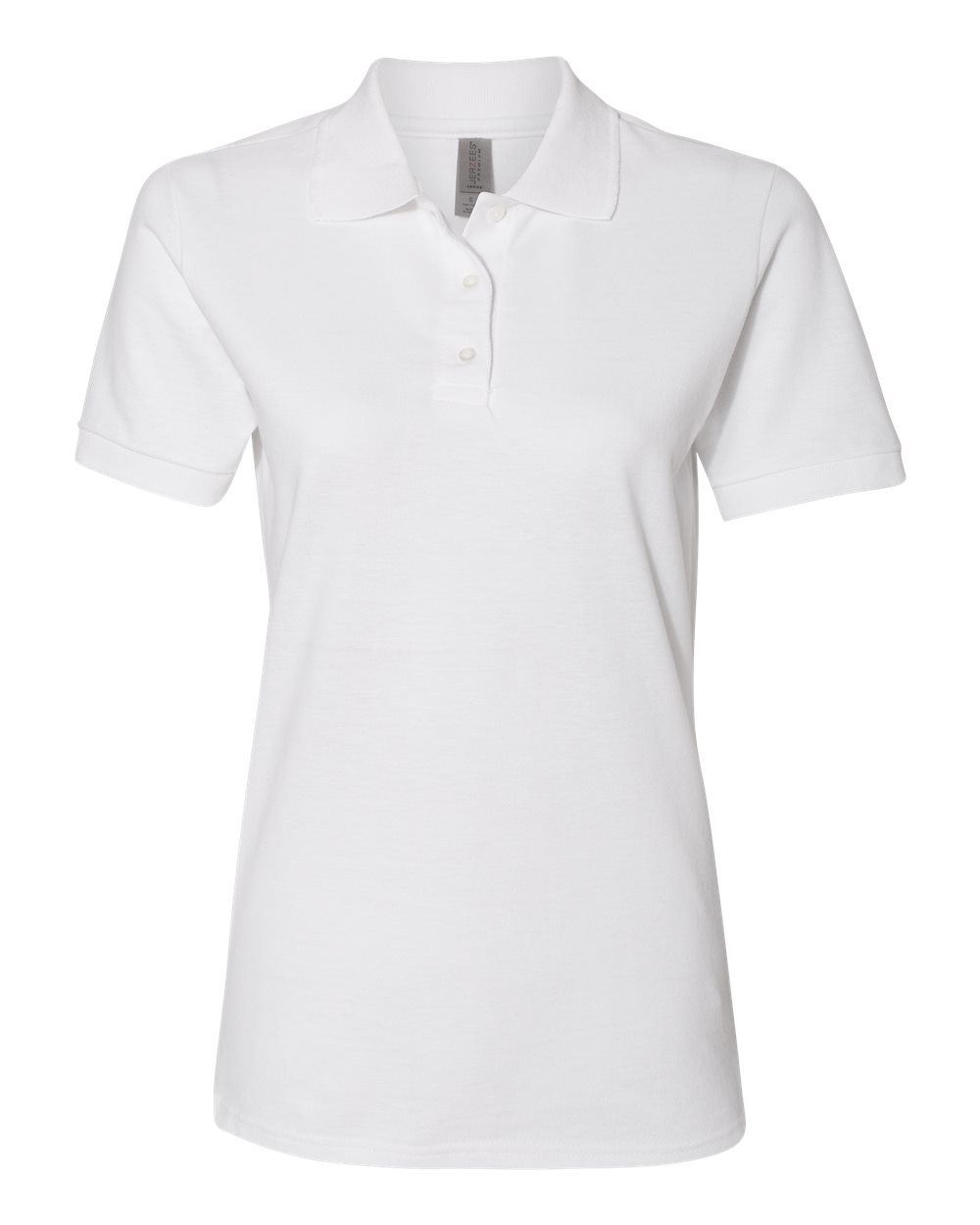 Women's 100% Ring-Spun Cotton Piqué Polo - Front - B54435003 - White