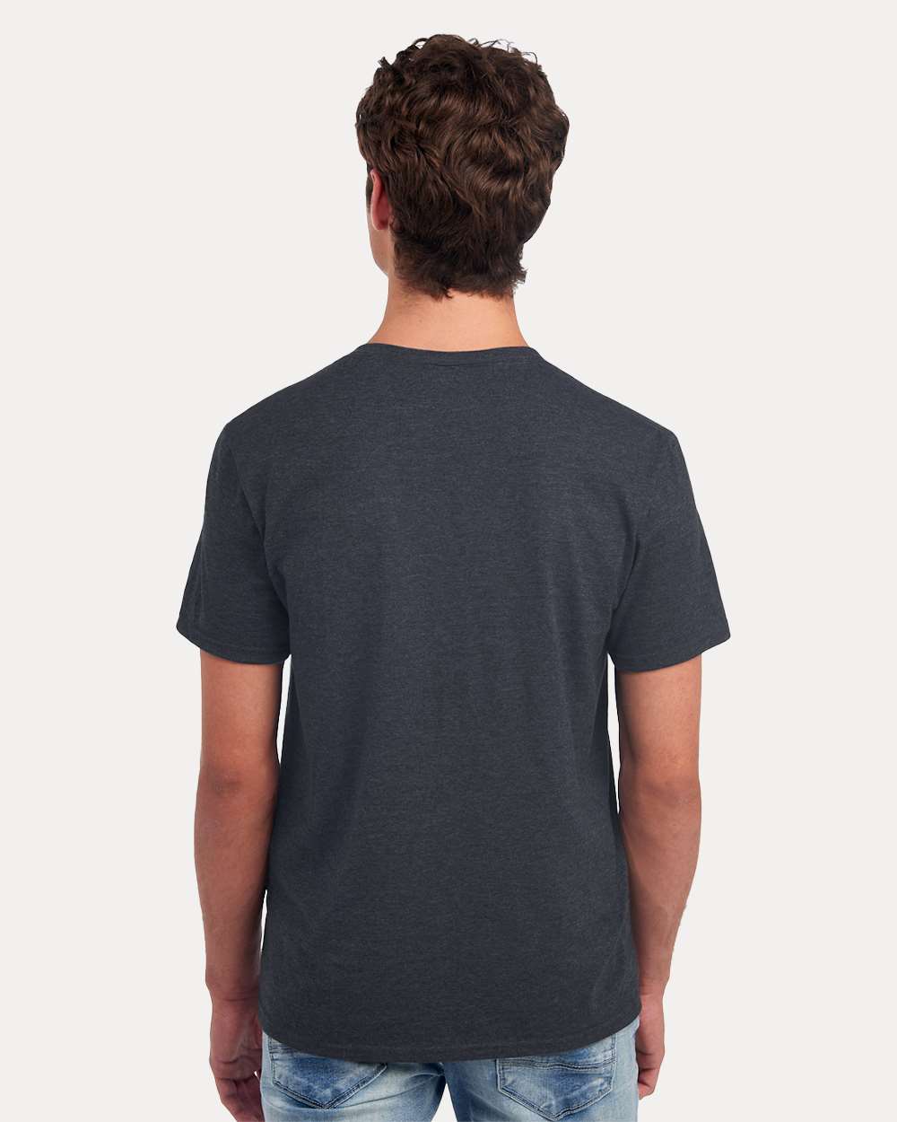 Premium Blend Ring-Spun T-Shirt - OnModelBack - B52035103 - Black Ink Heather