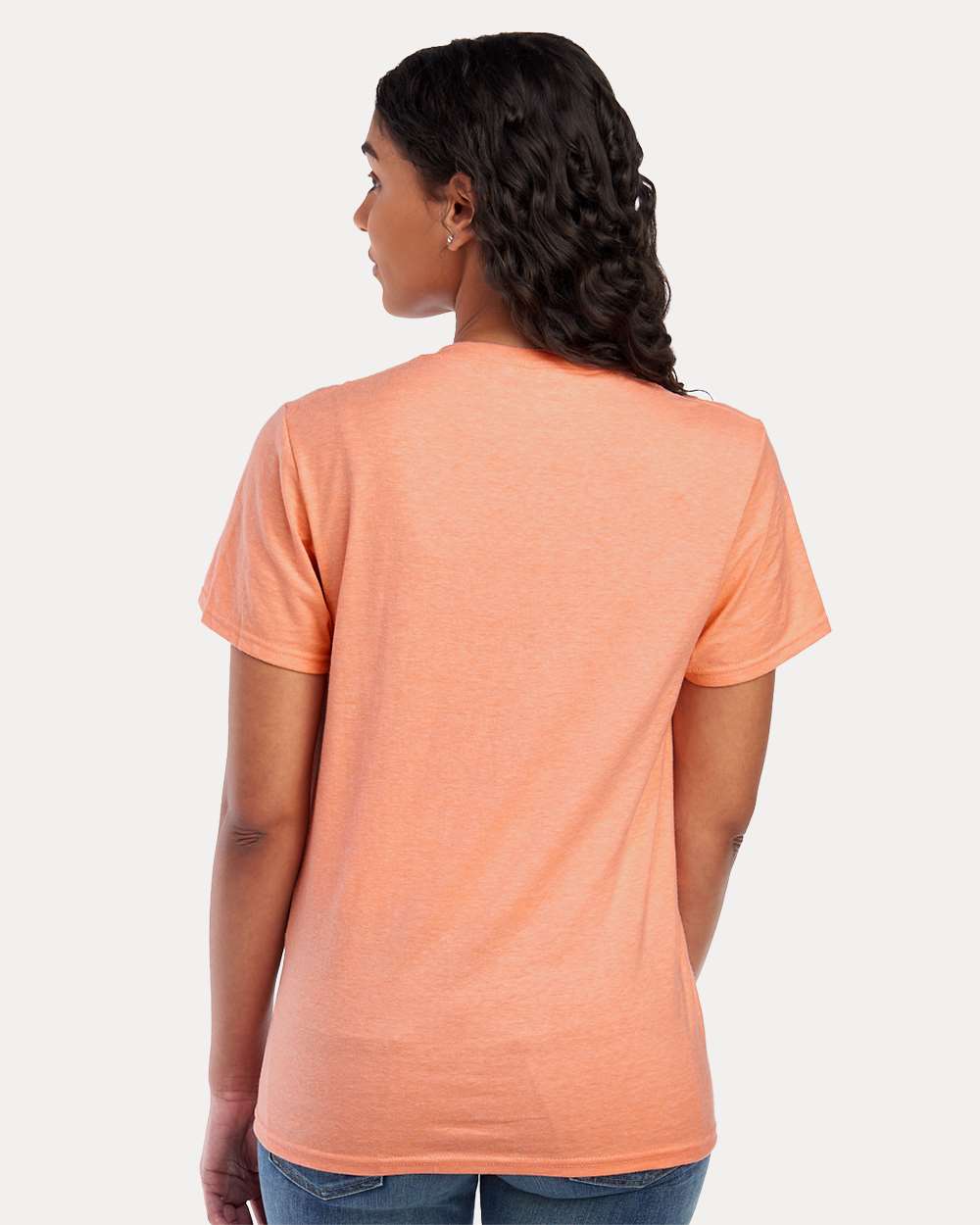 Premium Blend Ring-Spun T-Shirt - OnModelBack - B52035183 - Peach