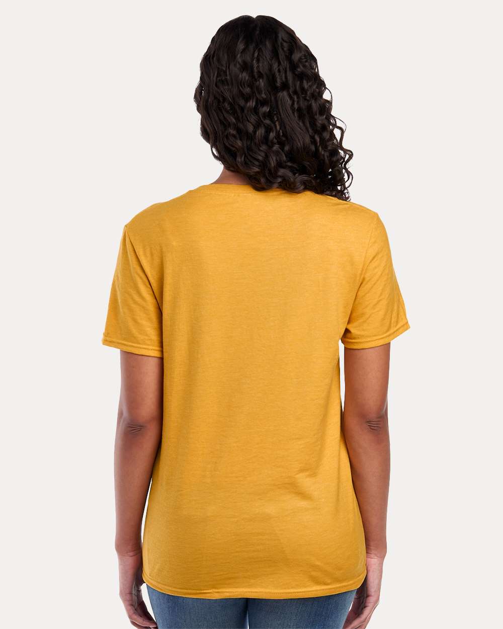 Premium Blend Ring-Spun T-Shirt - OnModelBack - B52035403 - Mustard Heather
