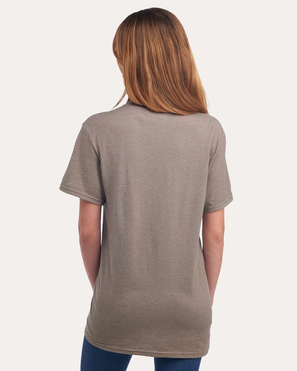 Premium Blend Ring-Spun T-Shirt - OnModelBack - B52035773 - Taupe Heather