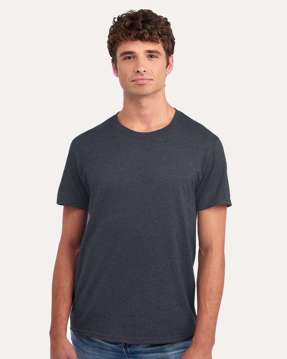 Premium Blend Ring-Spun T-Shirt - OnModelFront - B52035103 - Black Ink Heather