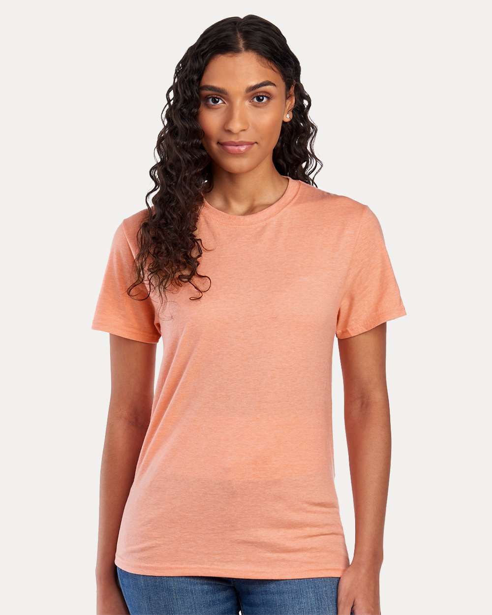 Premium Blend Ring-Spun T-Shirt - OnModelFront - B52035183 - Peach