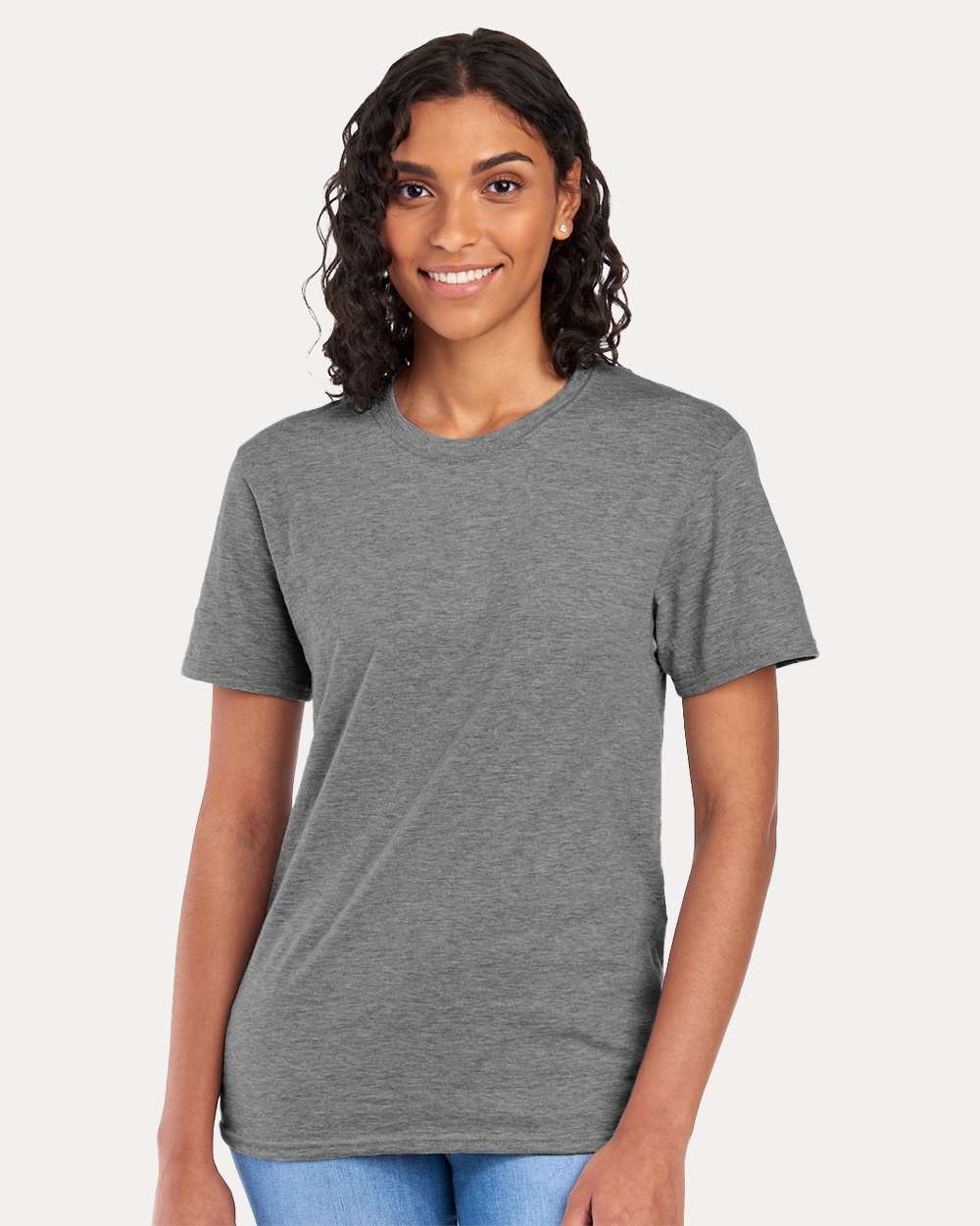 Premium Blend Ring-Spun T-Shirt - OnModelFront - B52035583 - Oxford