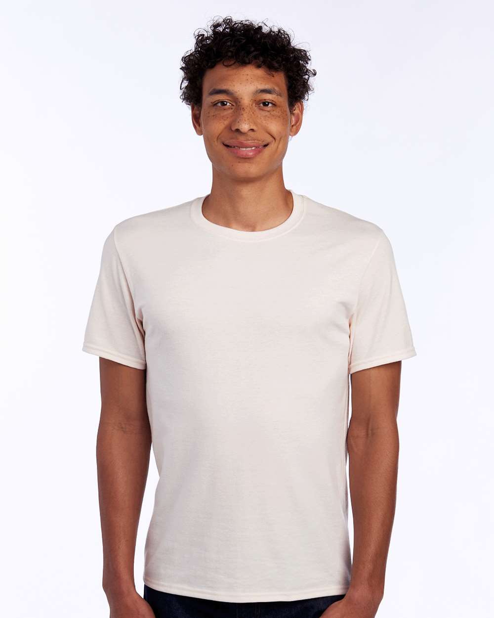 Premium Blend Ring-Spun T-Shirt - OnModelFront - B52035983 - Sweet Cream Heather