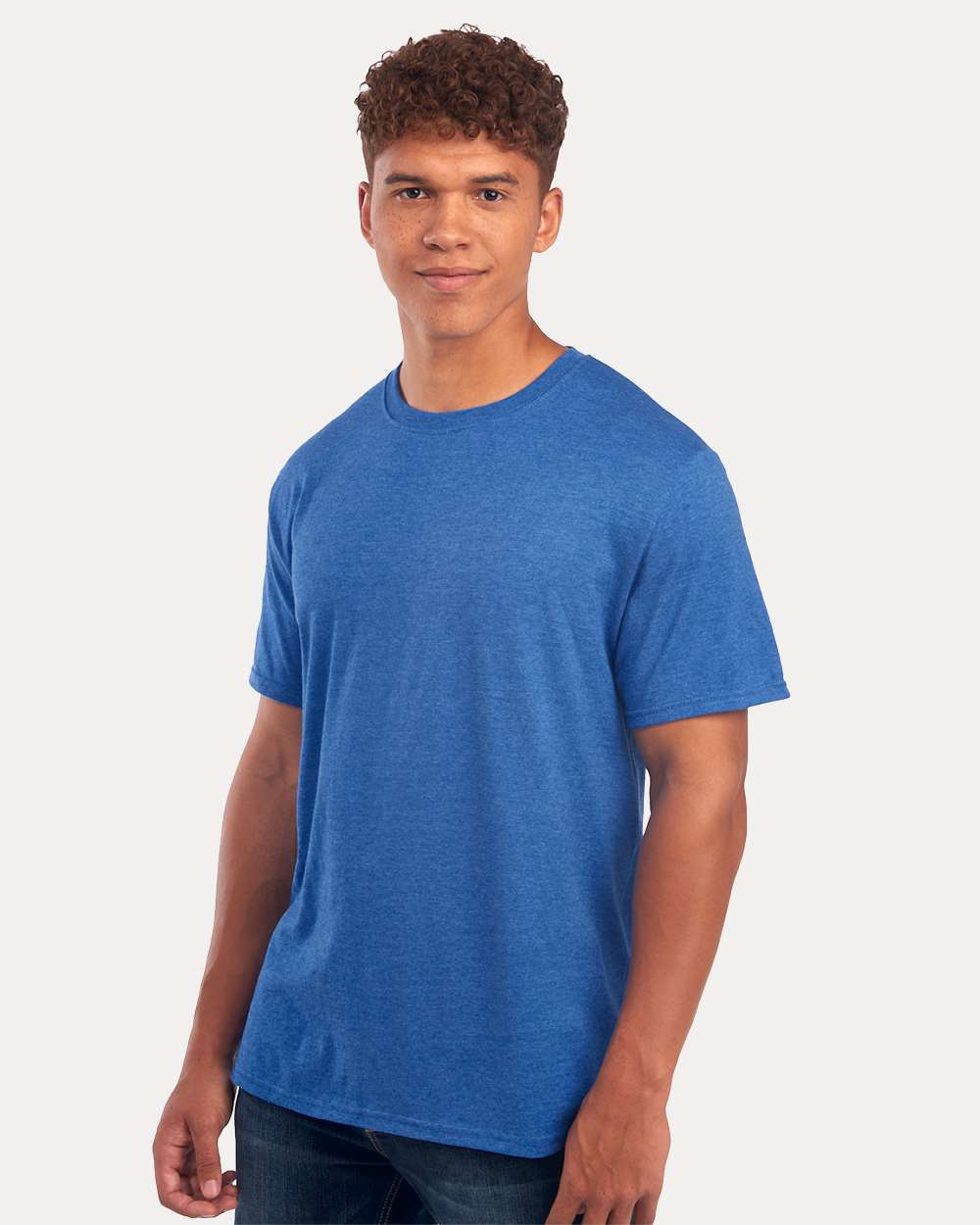 Premium Blend Ring-Spun T-Shirt - OnModelSide - B52035123 - Retro Heather Royal