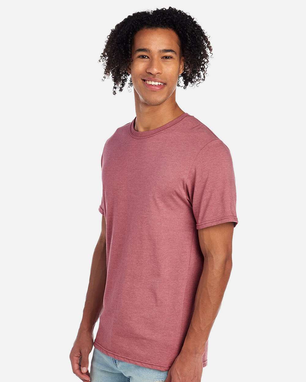 Premium Blend Ring-Spun T-Shirt - OnModelSide - B52035343 - Heather Mauve