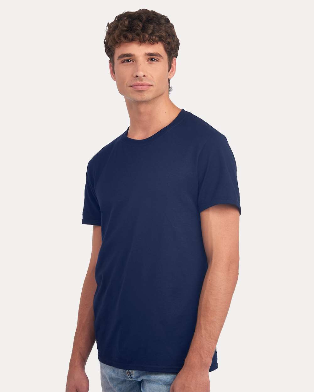 Premium Blend Ring-Spun T-Shirt - OnModelSide - B52035653 - J. Navy