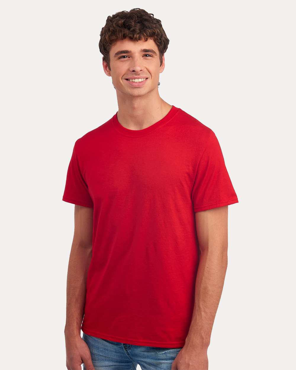 Premium Blend Ring-Spun T-Shirt - OnModelSide - B52035703 - True Red