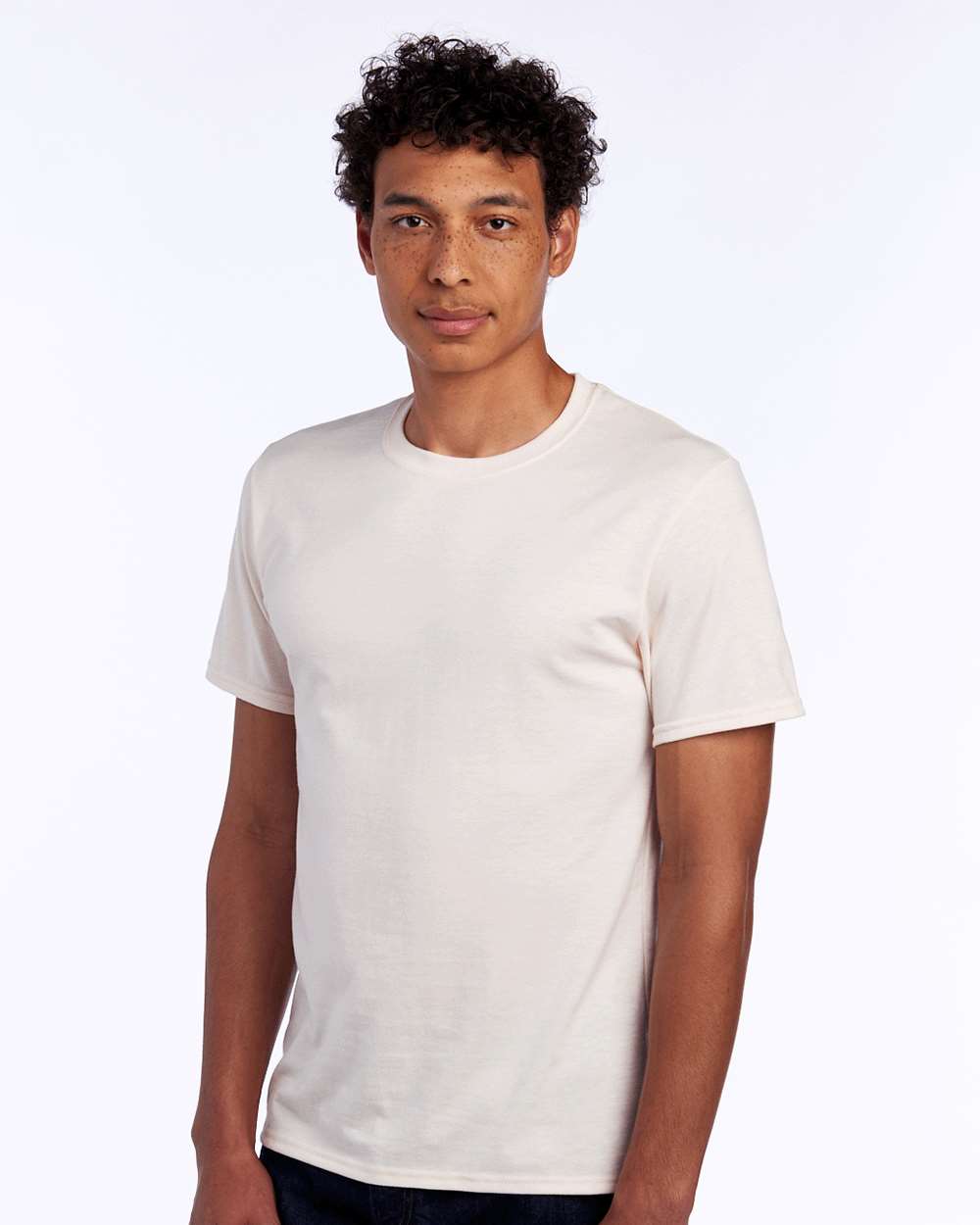 Premium Blend Ring-Spun T-Shirt - OnModelSide - B52035983 - Sweet Cream Heather