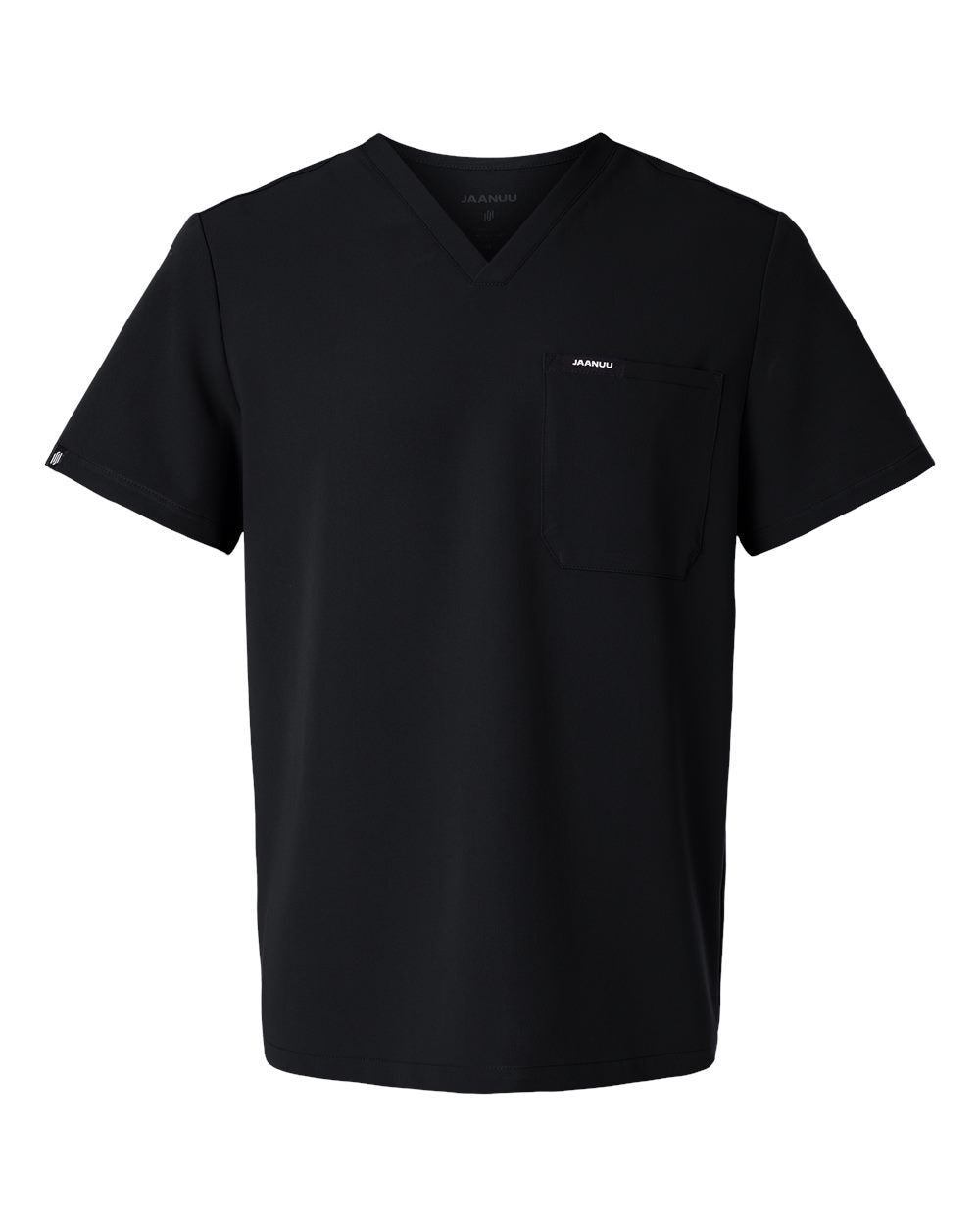 Men's Holmes Everyday 1-Pocket Scrub V-Neck Top - Front - B00045502 - Black
