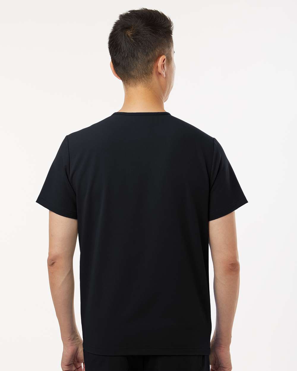 Men's Holmes Everyday 1-Pocket Scrub V-Neck Top - OnModelBack - B00045502 - Black