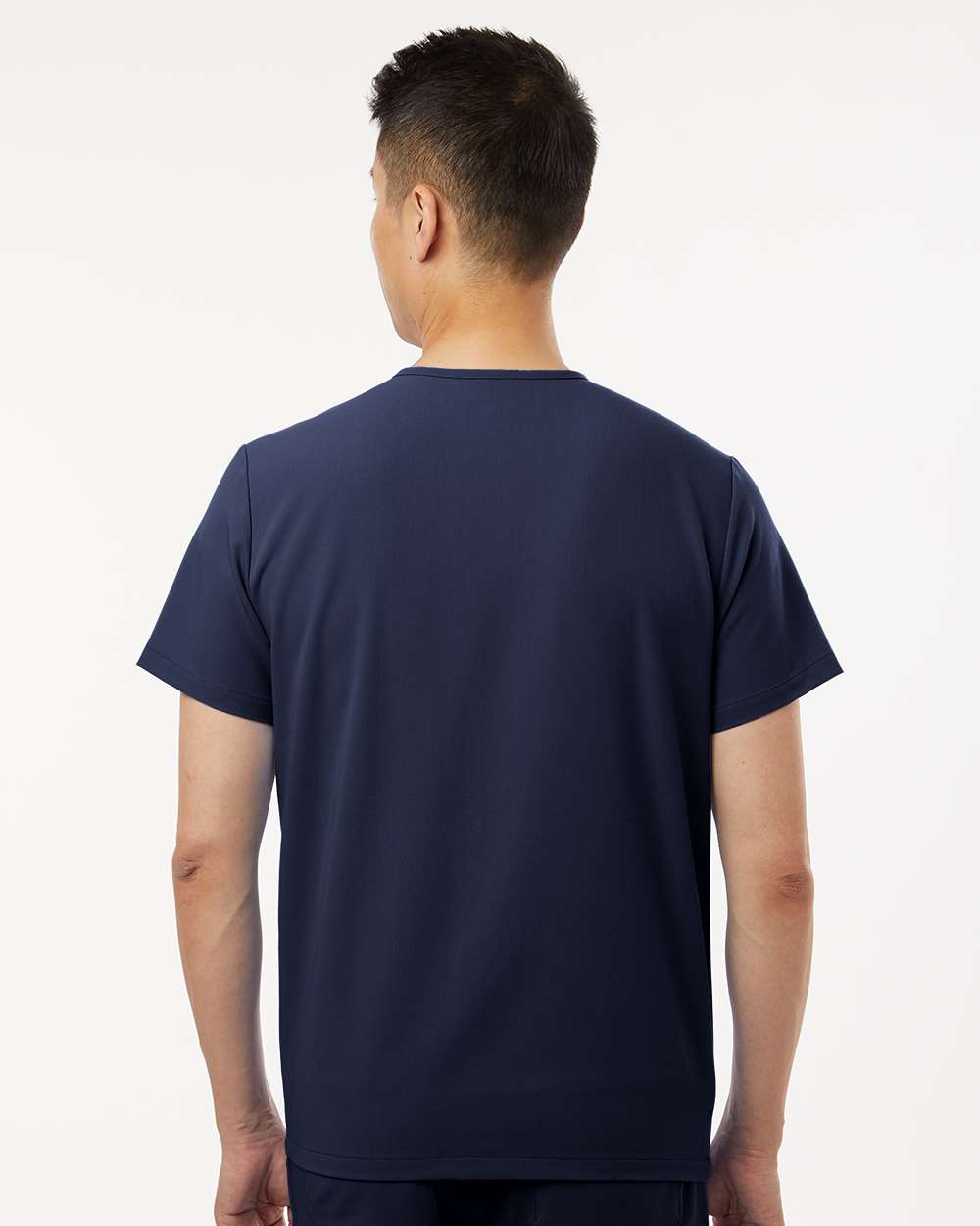 Men's Holmes Everyday 1-Pocket Scrub V-Neck Top - OnModelBack - B00045652 - Midnight Navy