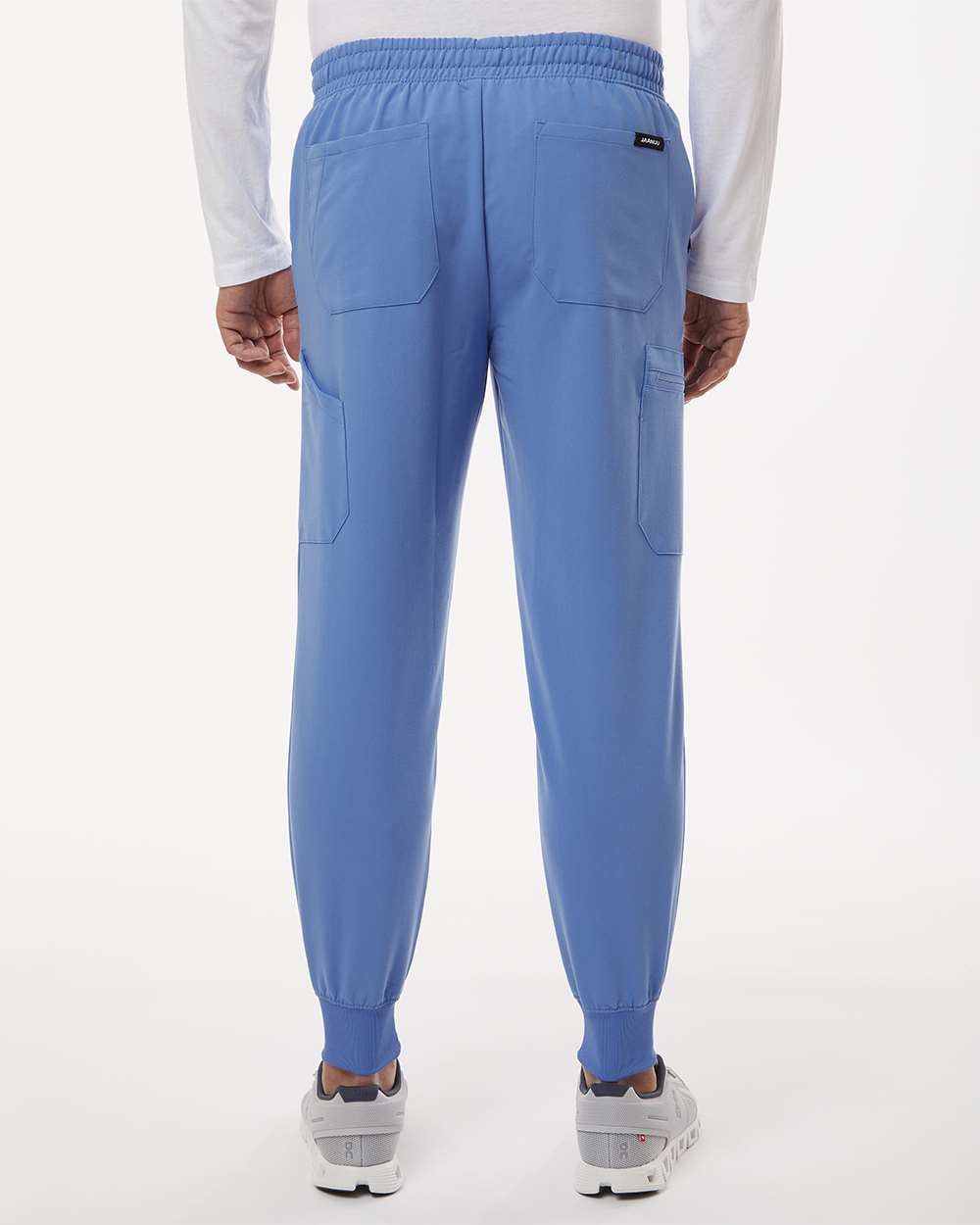 Men's Osmo 8-Pocket Scrub Joggers - OnModelBack - B00345252 - Ceil Blue