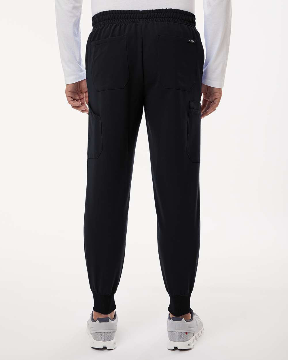 Men's Osmo 8-Pocket Scrub Joggers - OnModelBack - B00345502 - Black