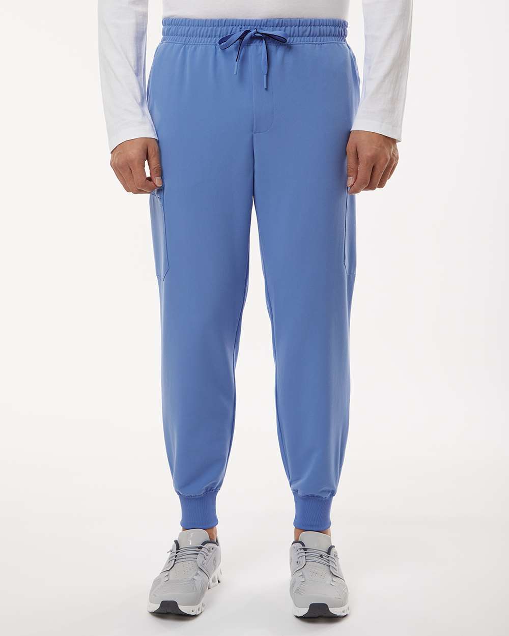 Men's Osmo 8-Pocket Scrub Joggers - OnModelFront - B00345252 - Ceil Blue