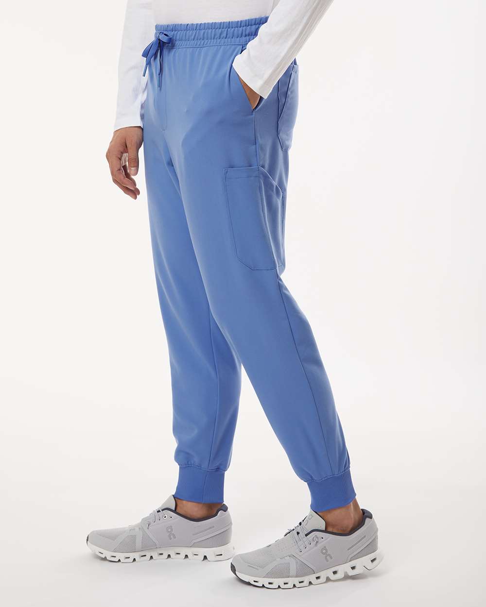 Men's Osmo 8-Pocket Scrub Joggers - OnModelSide - B00345252 - Ceil Blue