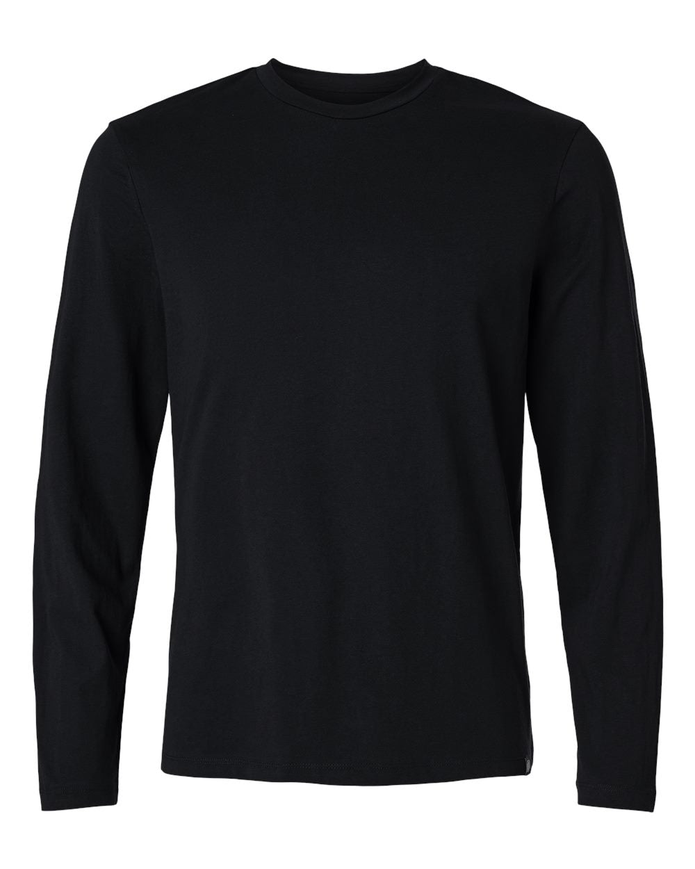 Men's RegenX Cotton Underscrub Long Sleeve T-Shirt - Front - B00445502 - Black