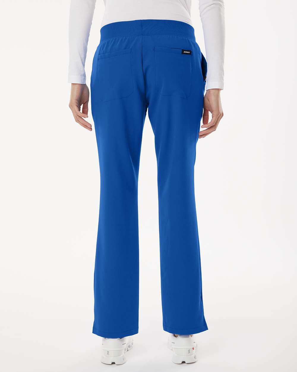 Women's Xenos Essential Knit-Waist Scrub Pants - OnModelBack - B00845751 - Royal Blue