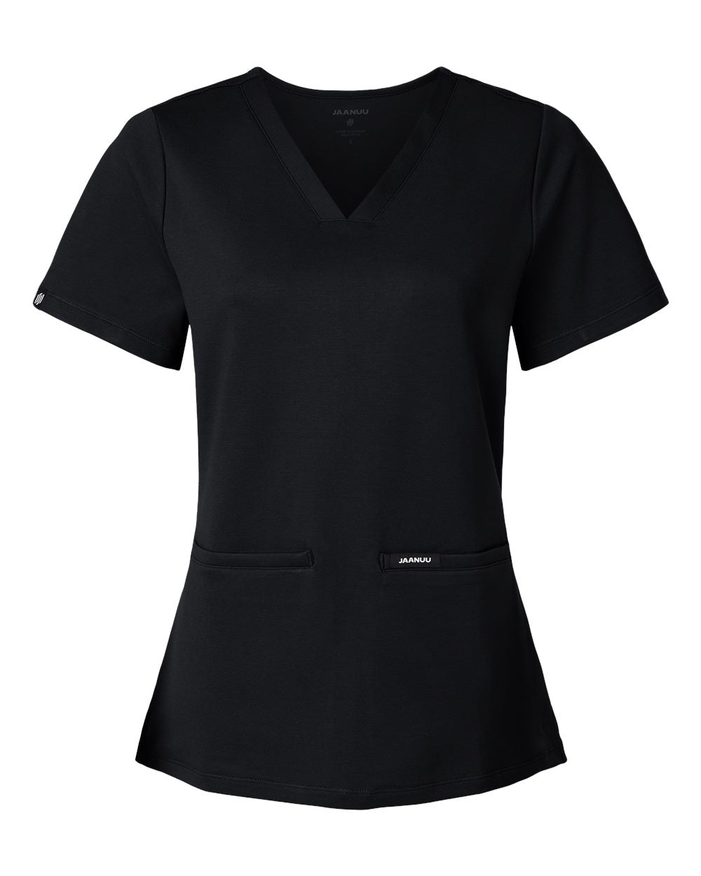 Women's Cesi Ultrasoft Scrub V-Neck Top - Front - B01145501 - Black
