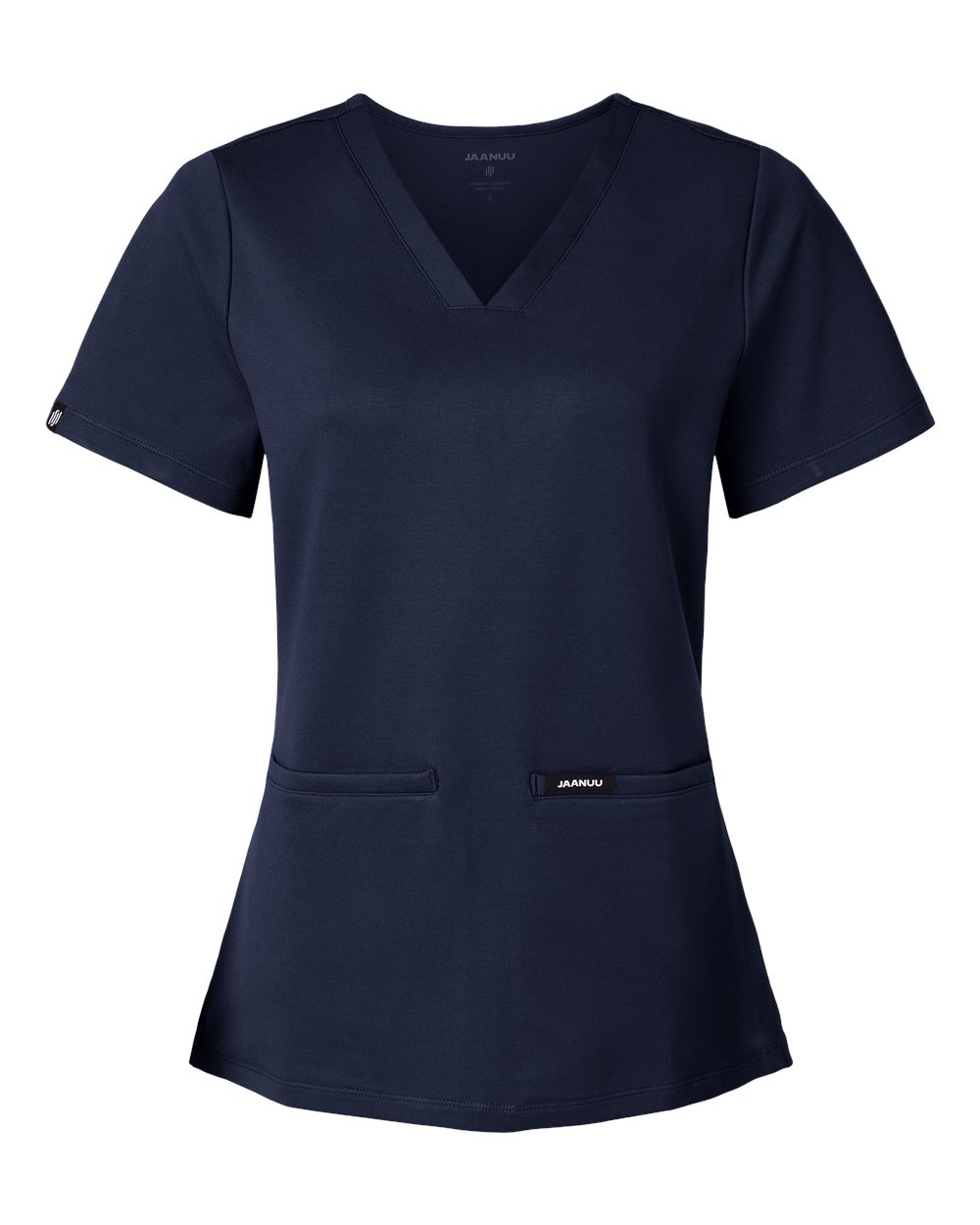 Women's Cesi Ultrasoft Scrub V-Neck Top - Front - B01145651 - Midnight Navy
