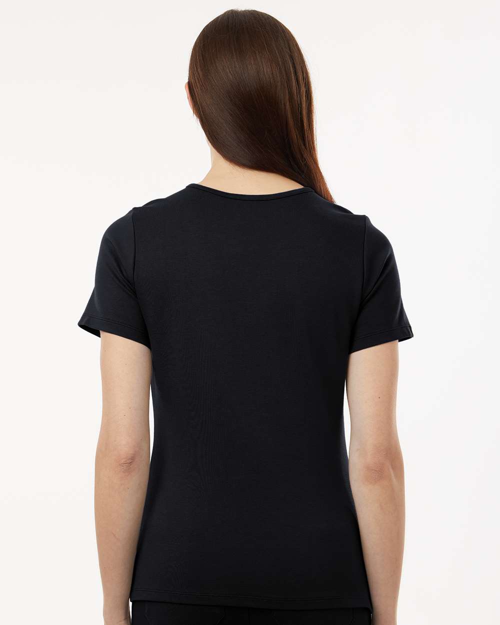 Women's Cesi Ultrasoft Scrub V-Neck Top - OnModelBack - B01145501 - Black