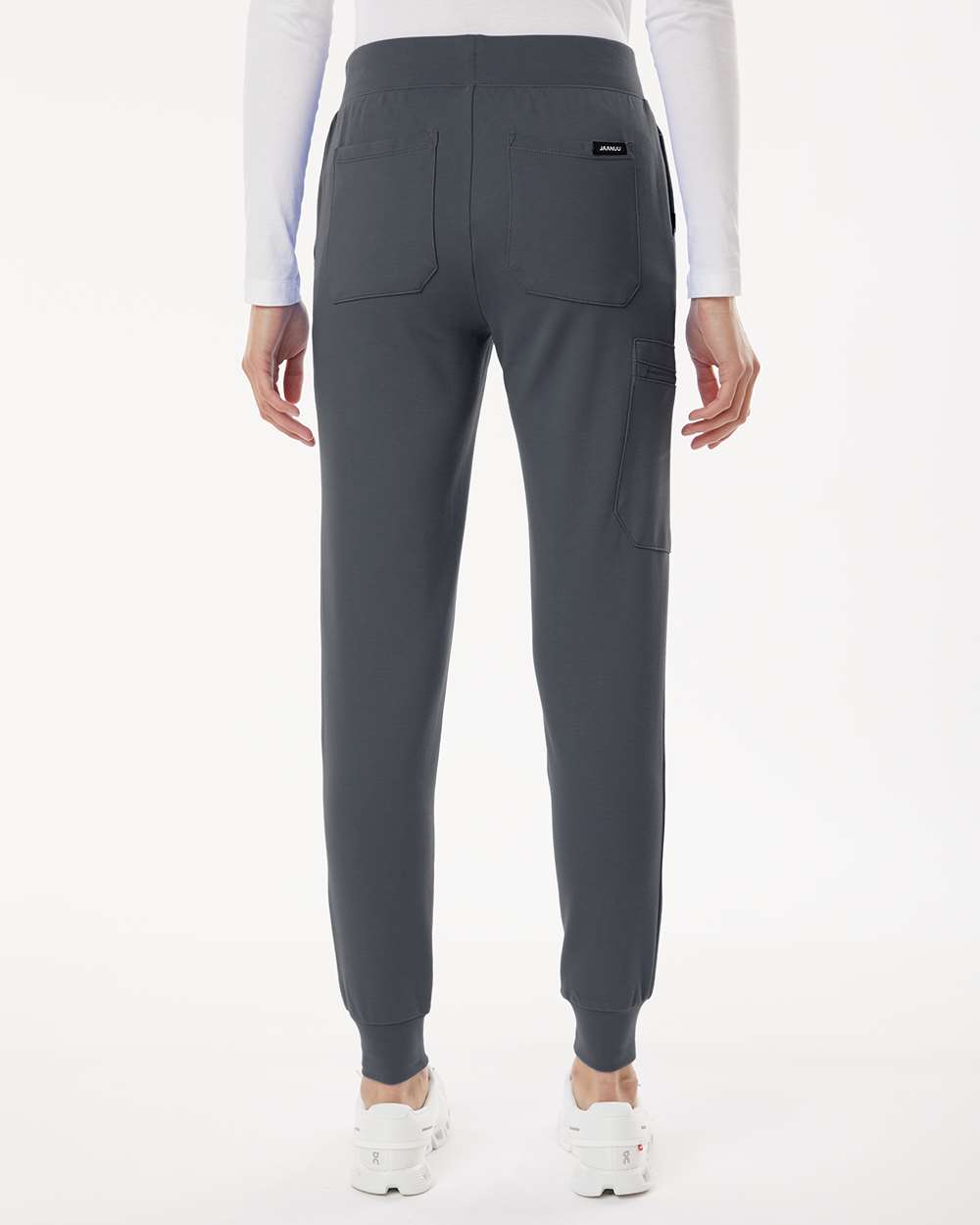 Women's Rubi Ultrasoft Scrub Joggers - OnModelBack - B01245091 - Carbon Grey