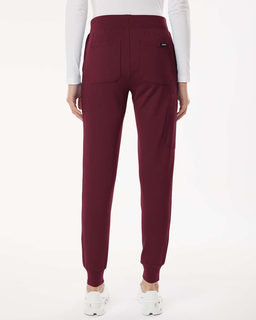 Women's Rubi Ultrasoft Scrub Joggers - OnModelBack - B01245521 - Burgundy