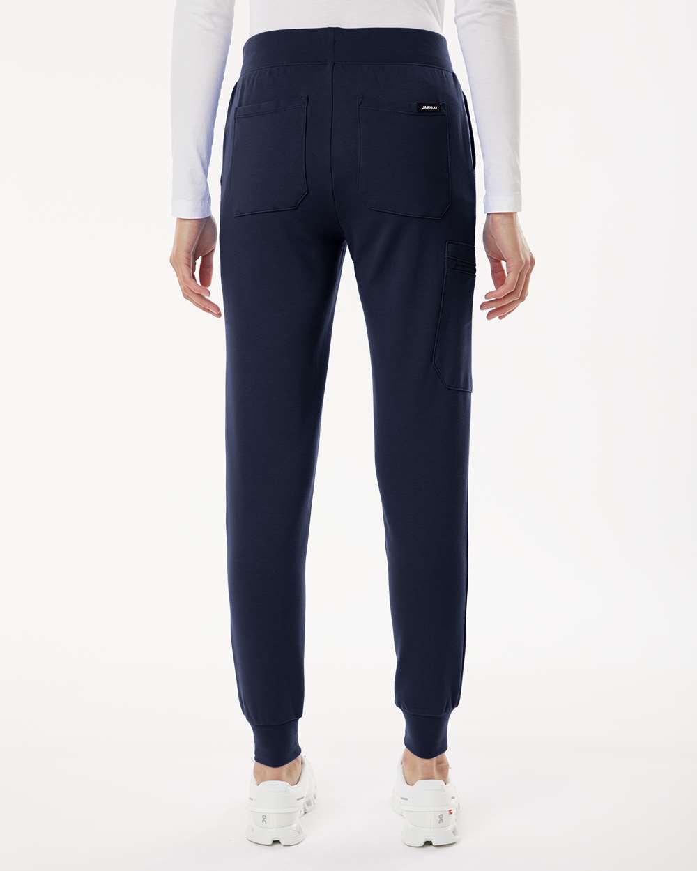 Women's Rubi Ultrasoft Scrub Joggers - OnModelBack - B01245651 - Midnight Navy