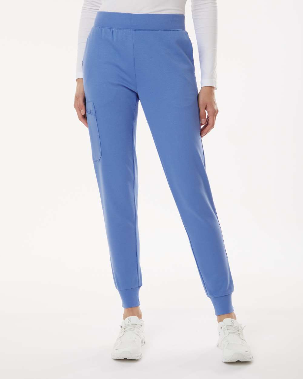 Women's Rubi Ultrasoft Scrub Joggers - OnModelFront - B01245251 - Ceil Blue