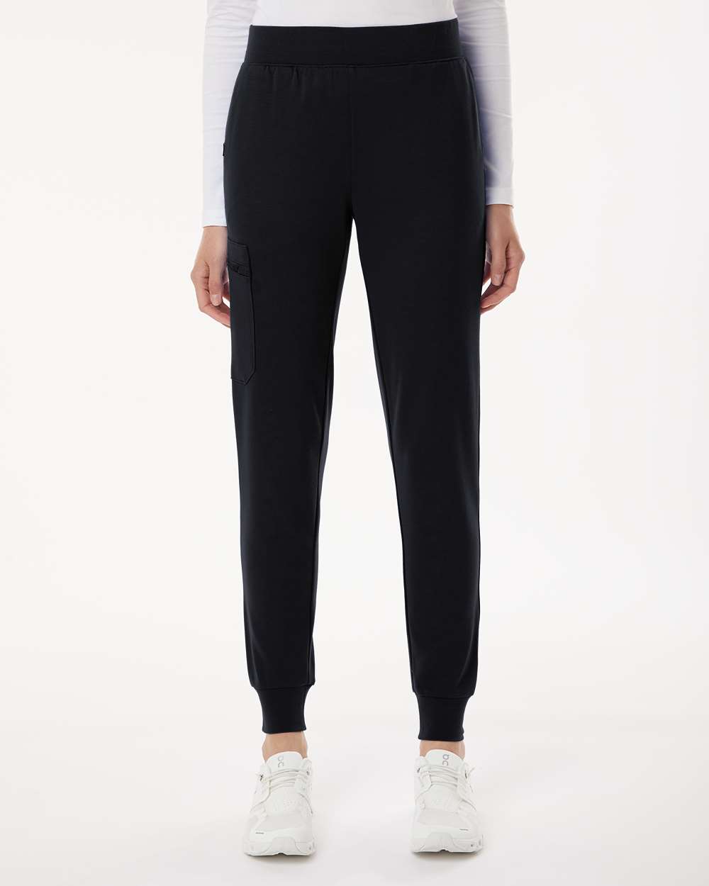 Women's Rubi Ultrasoft Scrub Joggers - OnModelFront - B01245501 - Black
