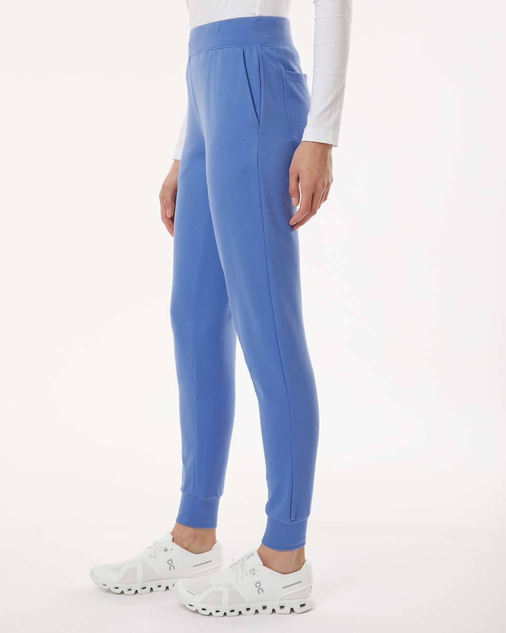 Women's Rubi Ultrasoft Scrub Joggers - OnModelSide - B01245251 - Ceil Blue