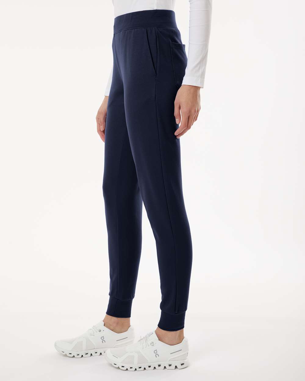 Women's Rubi Ultrasoft Scrub Joggers - OnModelSide - B01245651 - Midnight Navy