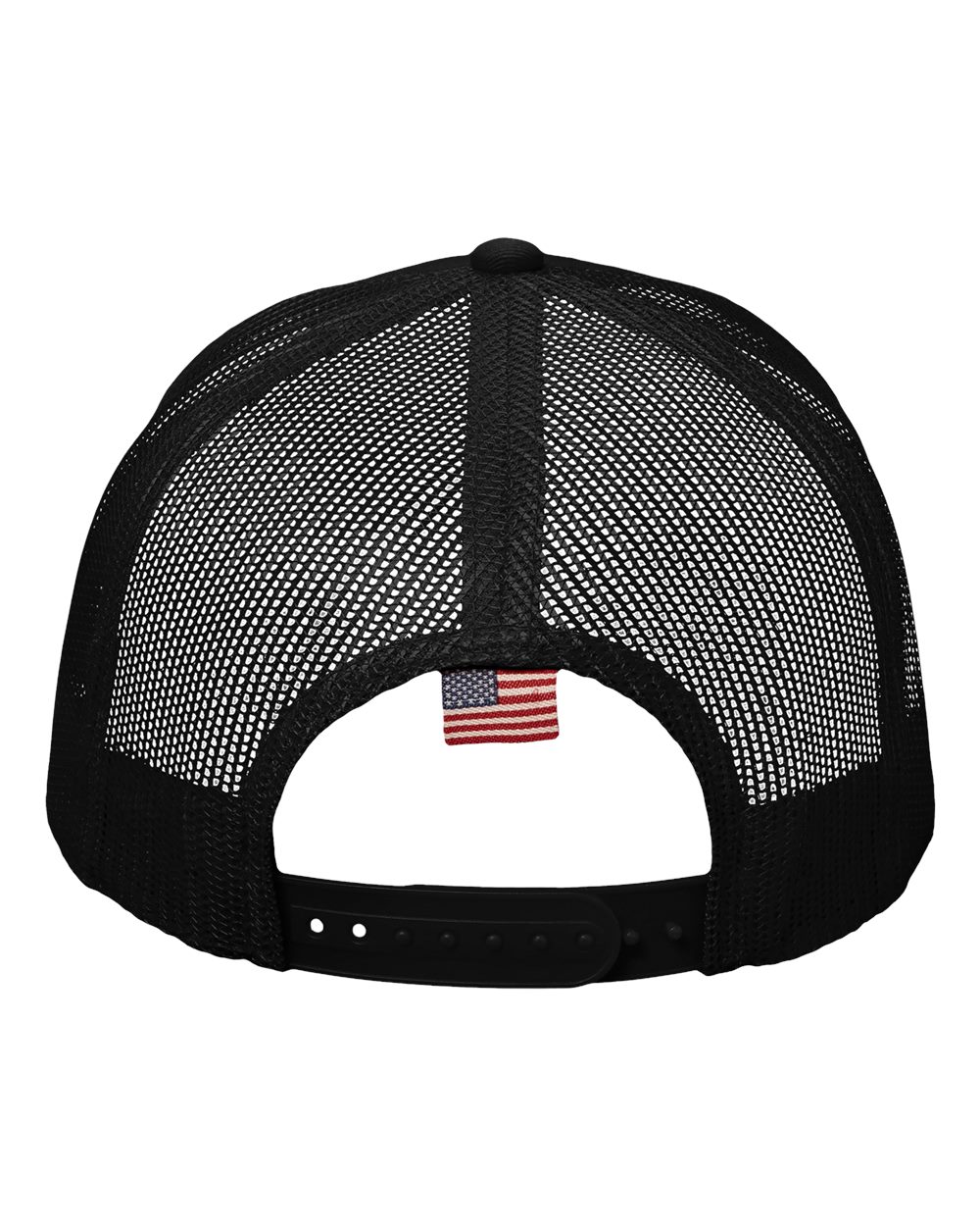 USA Flag Mesh Cap - Back - B31095500 - Black/ USA Mesh
