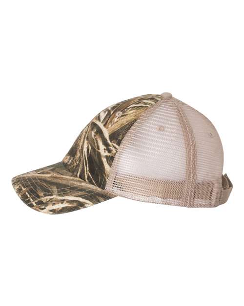 Licensed Camo Washed Mesh Cap - DirectSide - B46295360 - Realtree Max 5/ Tan