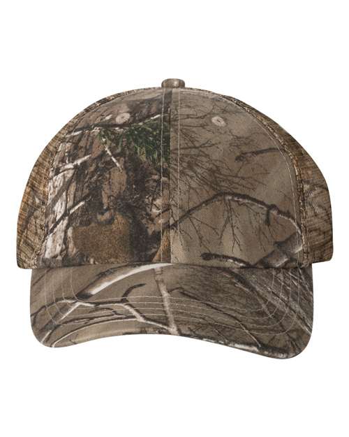 Licensed Camo Washed Mesh Cap - Front - B46295900 - Realtree Xtra