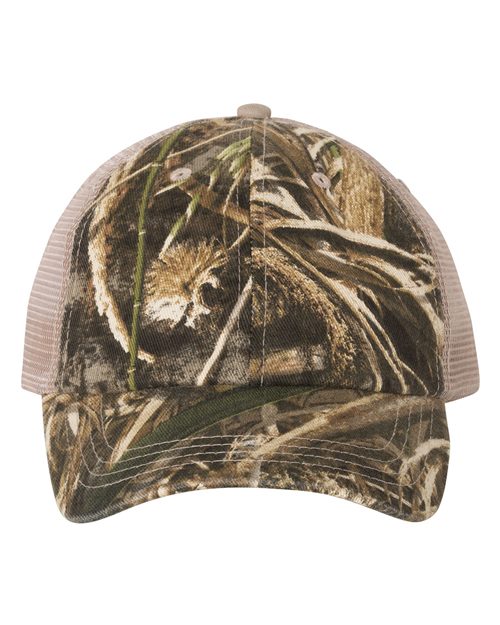 Licensed Camo Washed Mesh Cap - styleImage