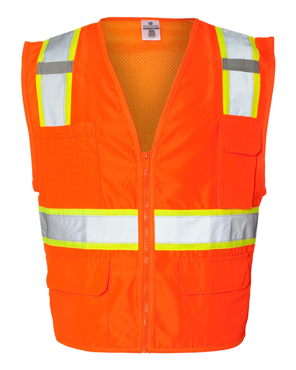 Unisex Ultra-Cool™ Solid Front Vest with Mesh Back - Front - B76729663 - Orange