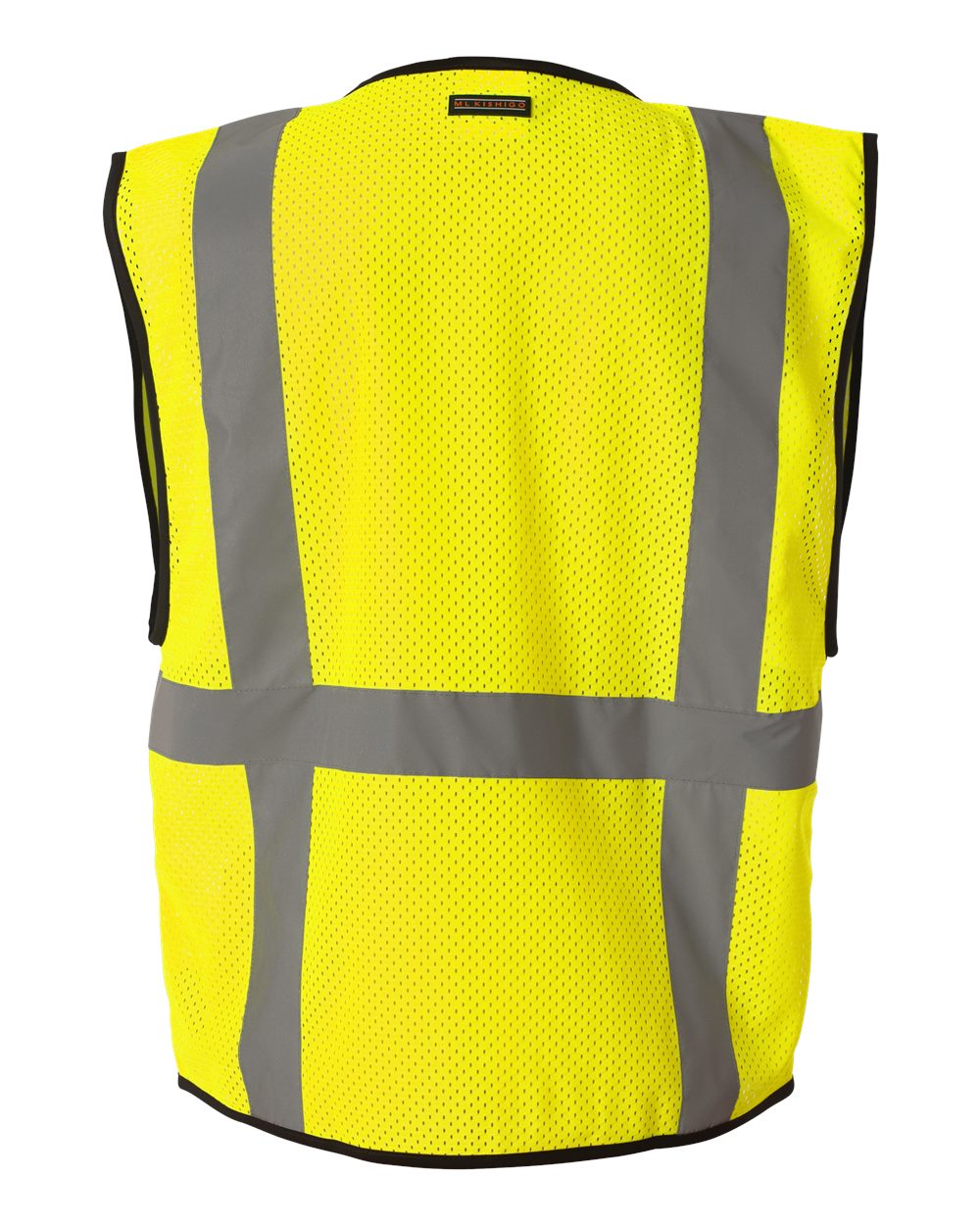 Unisex Economy Mesh 6-Pocket Vest - Back - B86129173 - Lime