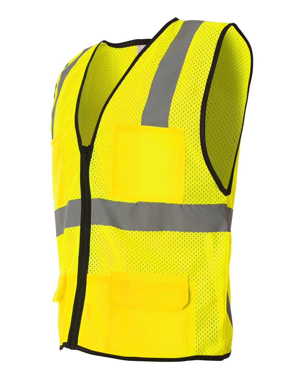 Unisex Economy Mesh 6-Pocket Vest - Side - B86129173 - Lime