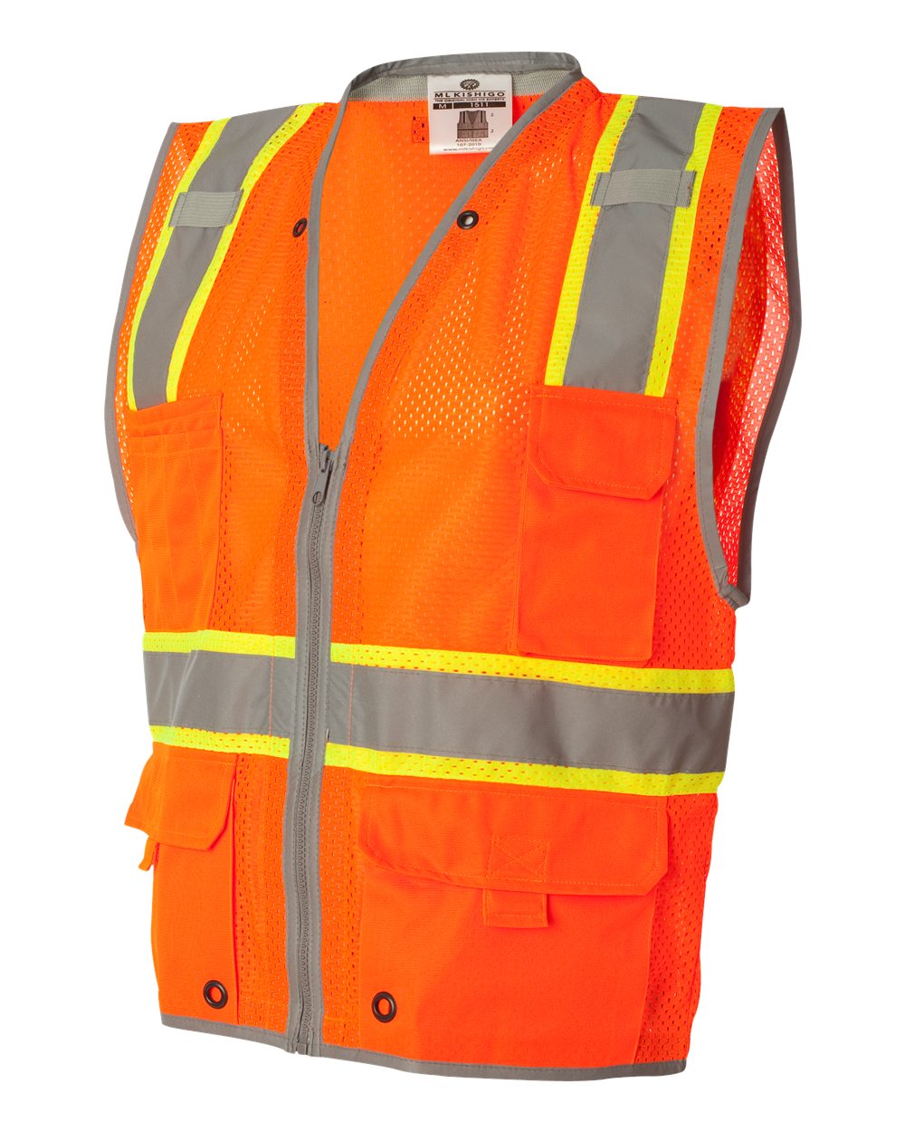 Unisex Premium Brilliant Series® Heavy-Duty Class 2 Vest - Side - B86929663 - Orange