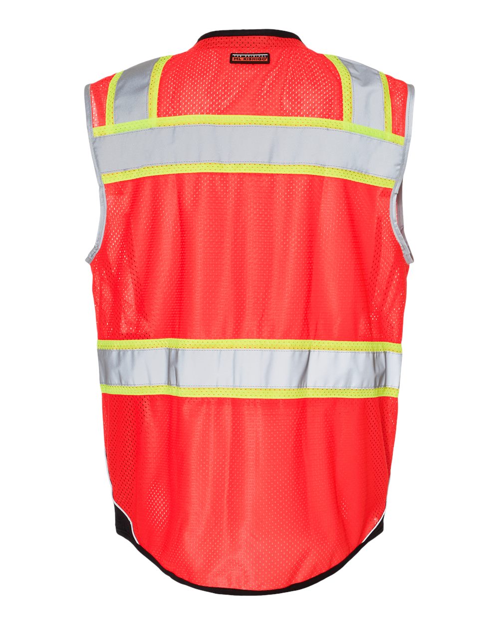 Unisex Premium Black Series® Black Bottom Class 2 Vest - Back - B65029704 - Fluorescent Red (1715)