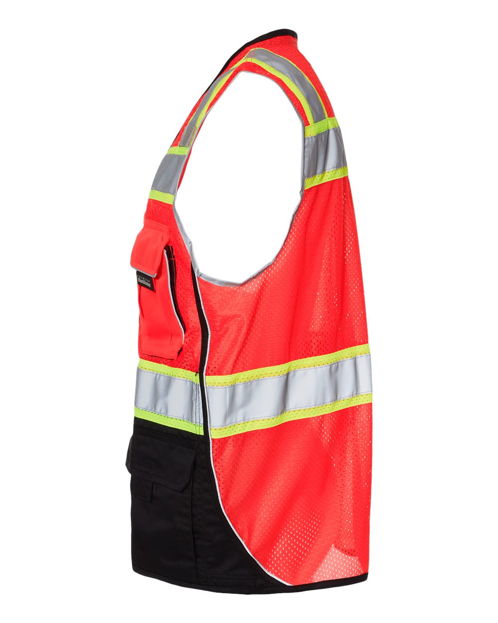 Unisex Premium Black Series® Black Bottom Class 2 Vest - DirectSide - B65029704 - Fluorescent Red (1715)