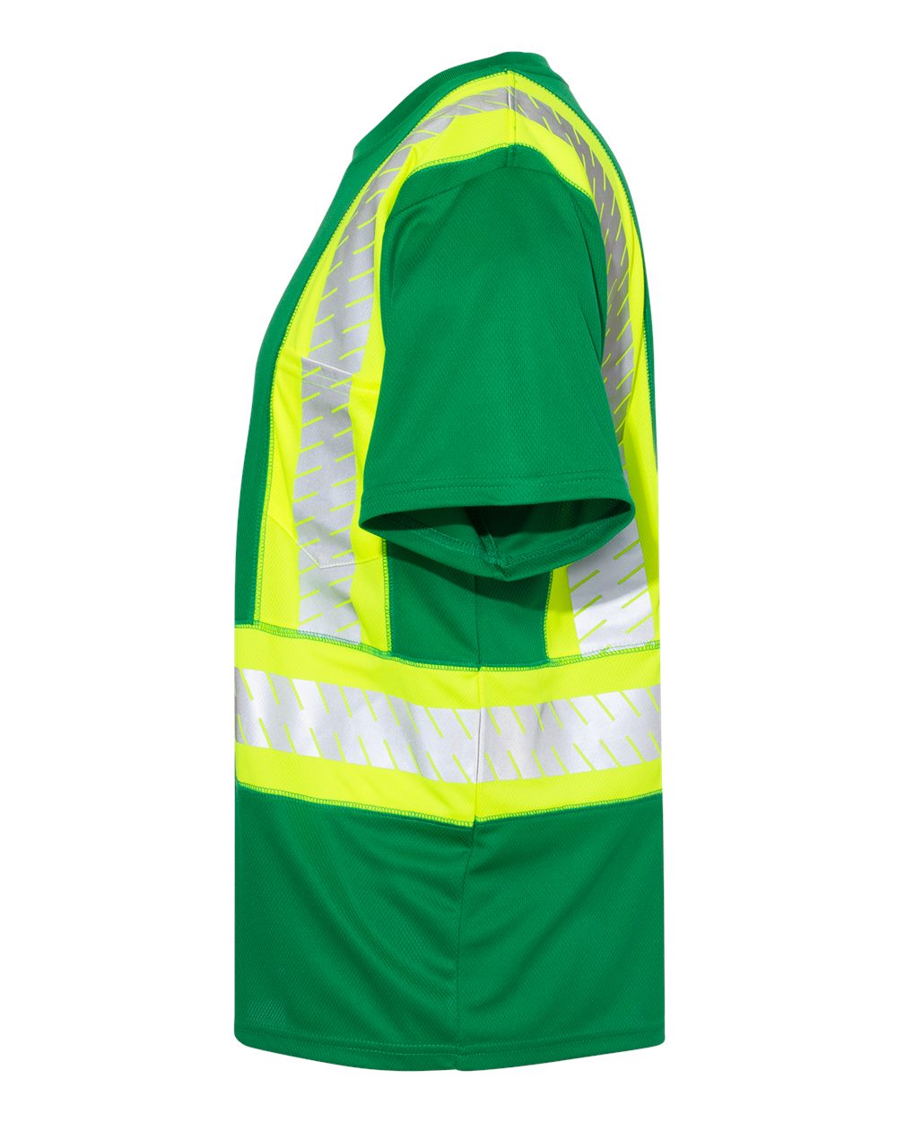 Unisex EV Series® Enhanced Visibility Contrast Pocket T-Shirt - DirectSide - B88529544 - Green/ Lime - B204