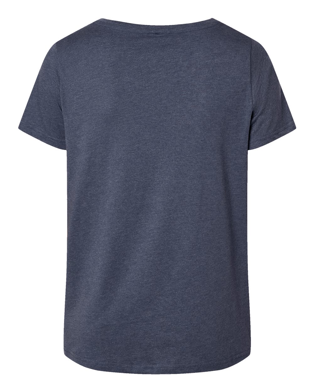 Women's Curvy Collection Fine Jersey V-Neck Tee - Back - B05038652 - Vintage Denim