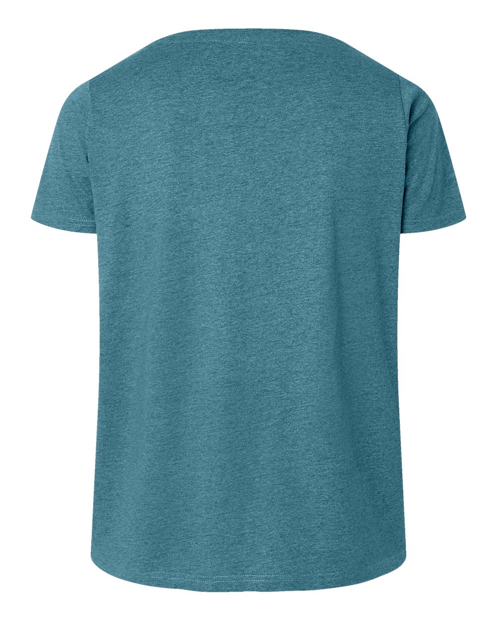 Women's Curvy Collection Fine Jersey V-Neck Tee - Back - B05038784 - Surf Blackout