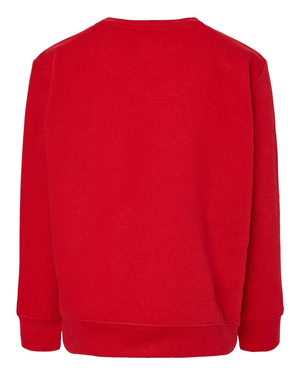 Youth Elevated Fleece Crewneck Sweatshirt - Back - B06638702 - Red