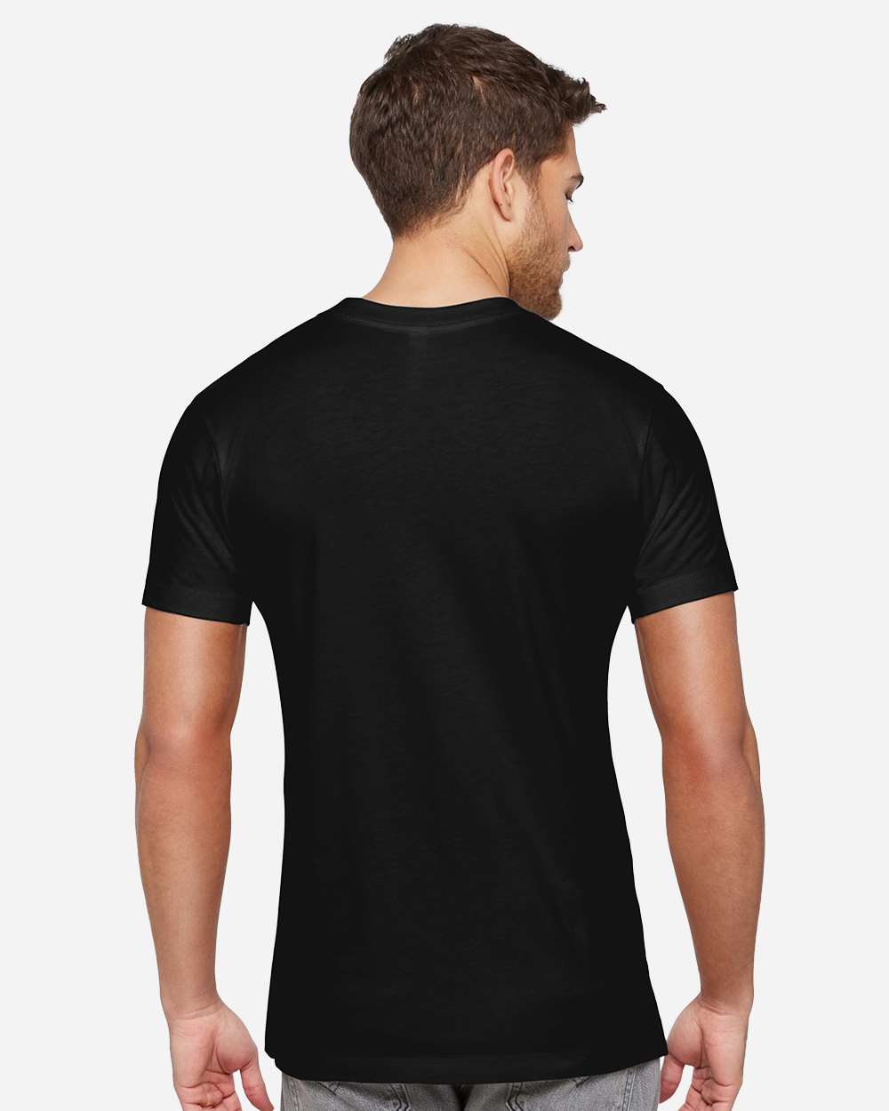 Unisex Bamboo Tee - OnModelBack - B08838503 - Black