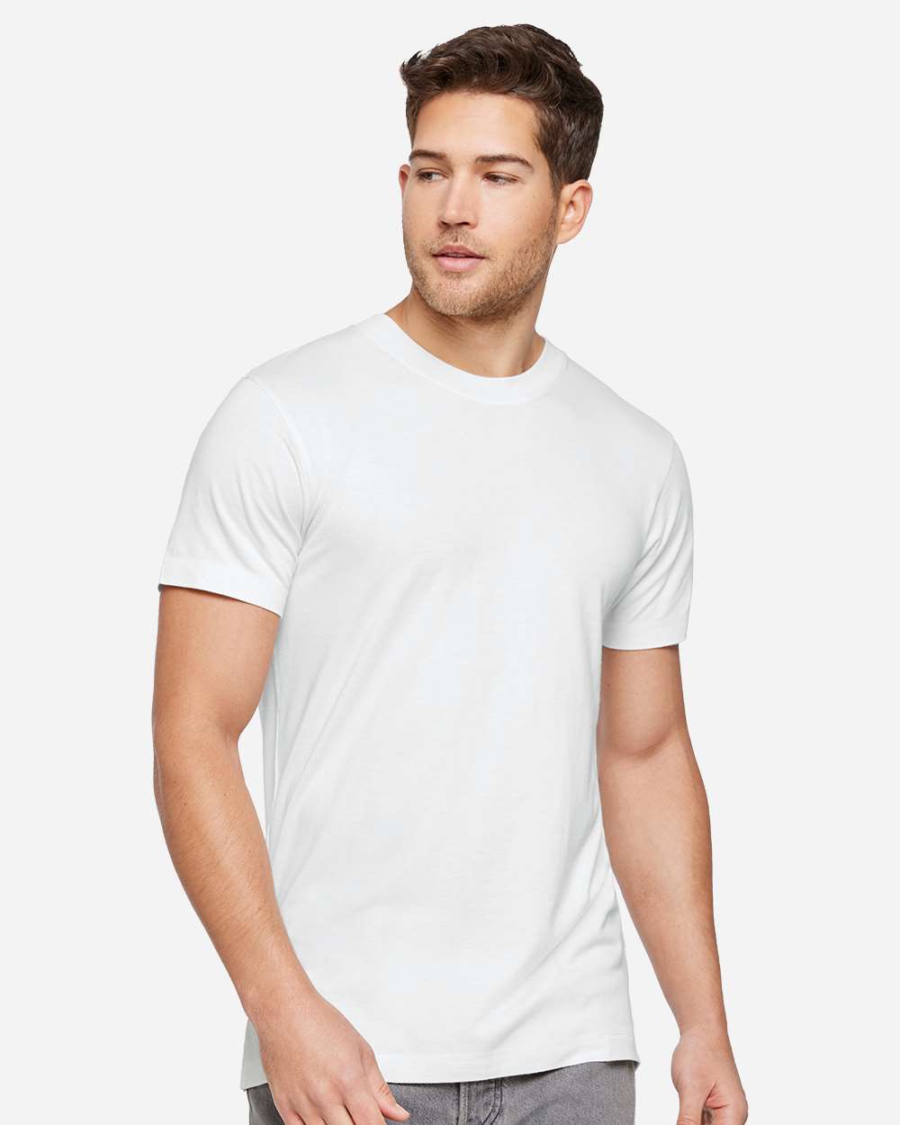 Unisex Bamboo Tee - OnModelFront - B08838003 - White